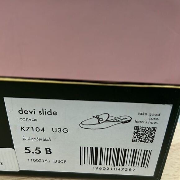 Kate Spade Devi Slide Mules- Floral Garden Black- Size 5.5 B- NIB - Picture 6 of 6
